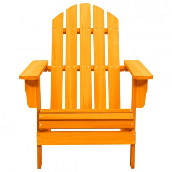 Chaise de jardin Adirondack Bois de sapin massif Orange