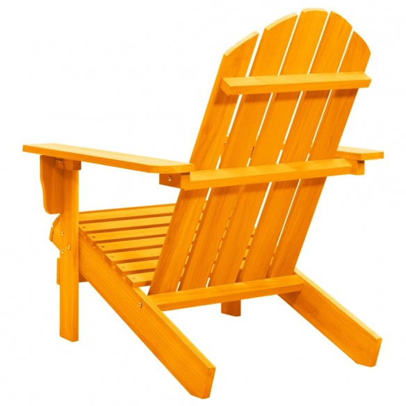 Chaise de jardin Adirondack Bois de sapin massif Orange