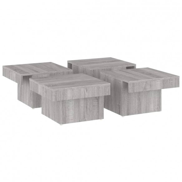 Table basse Sonoma gris 90x90x28 cm Bois d'ingénierie