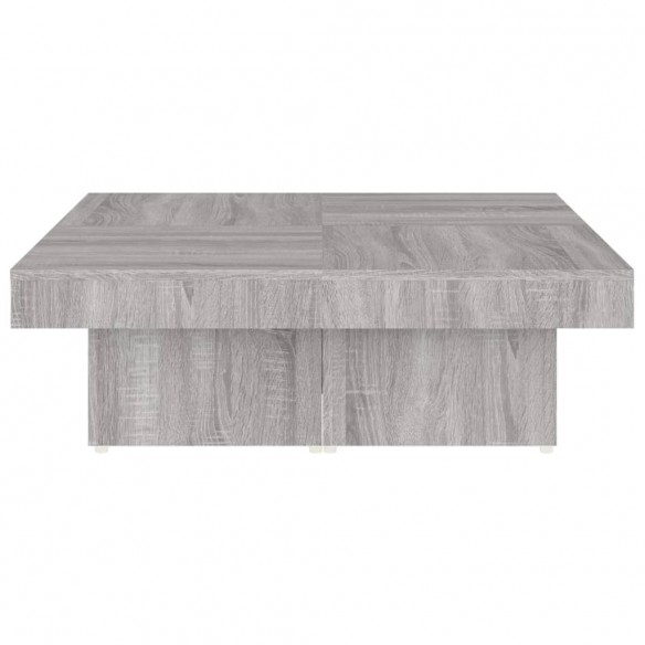 Table basse Sonoma gris 90x90x28 cm Bois d'ingénierie