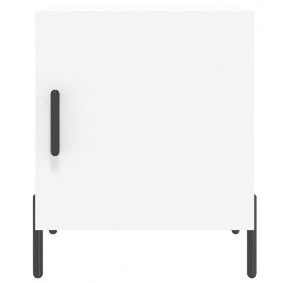 Tables de chevet 2 pcs blanc 40x40x50 cm bois d’ingénierie