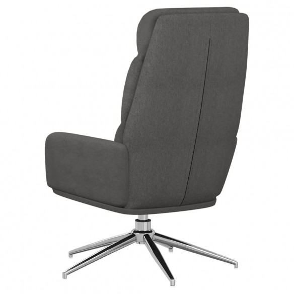 Chaise de relaxation Gris foncé Tissu