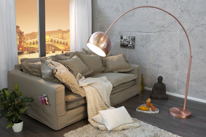 Lampadaire extensible de 170 à 210cm cuivré