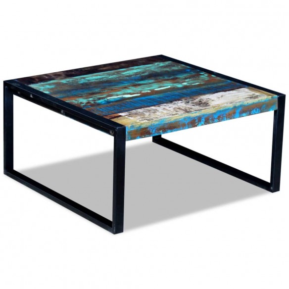 Table basse Bois de récupération massif 80 x 80 x 40 cm