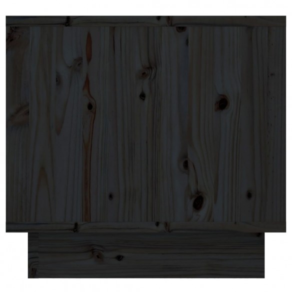 Table de chevet Noir 35x34x32 cm Bois de pin solide