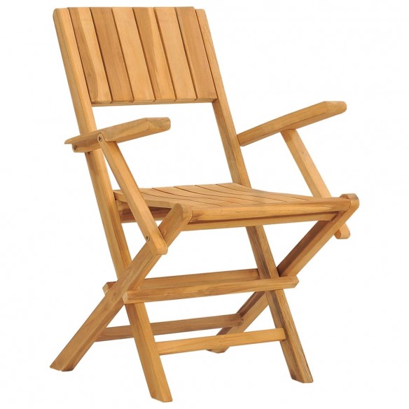 Chaises de jardin pliantes 4 pcs 55x61x90 cm bois massif teck