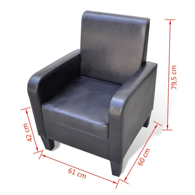 Fauteuil Noir Similicuir Fauteuil Noir Similicuir