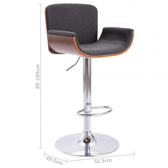 Tabouret de bar Gris Tissu