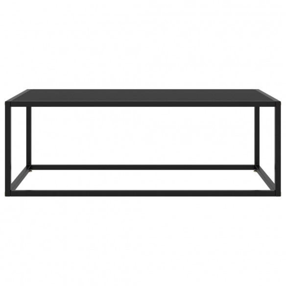 Table basse Noir avec verre noir 100x50x35 cm