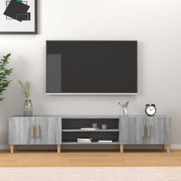 Meuble TV sonoma gris 180x31,5x40 cm bois d'ingénierie