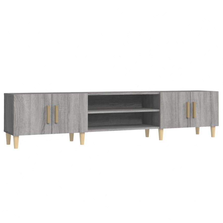 Meuble TV sonoma gris 180x31,5x40 cm bois d'ingénierie Meuble TV sonoma gris 180x31,5x40 cm bois d'ingénierie