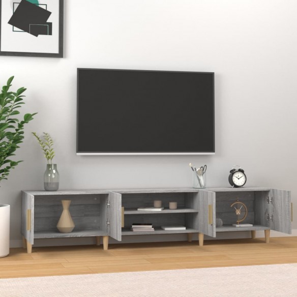 Meuble TV sonoma gris 180x31,5x40 cm bois d'ingénierie