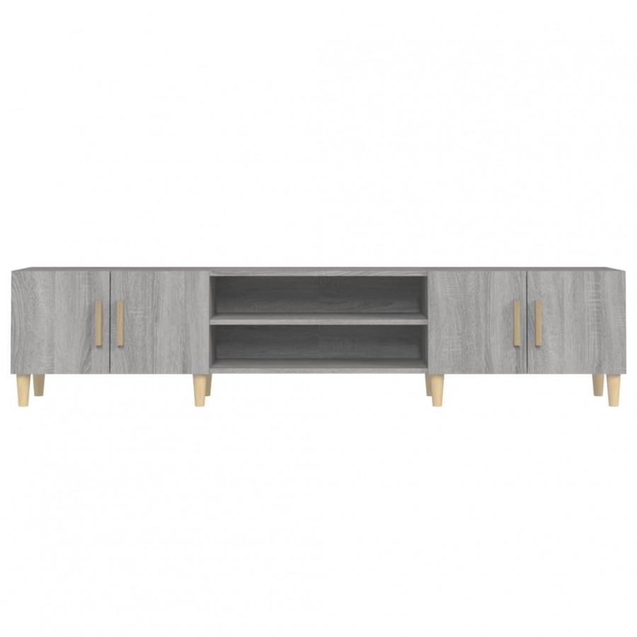 Meuble TV sonoma gris 180x31,5x40 cm bois d'ingénierie Meuble TV sonoma gris 180x31,5x40 cm bois d'ingénierie