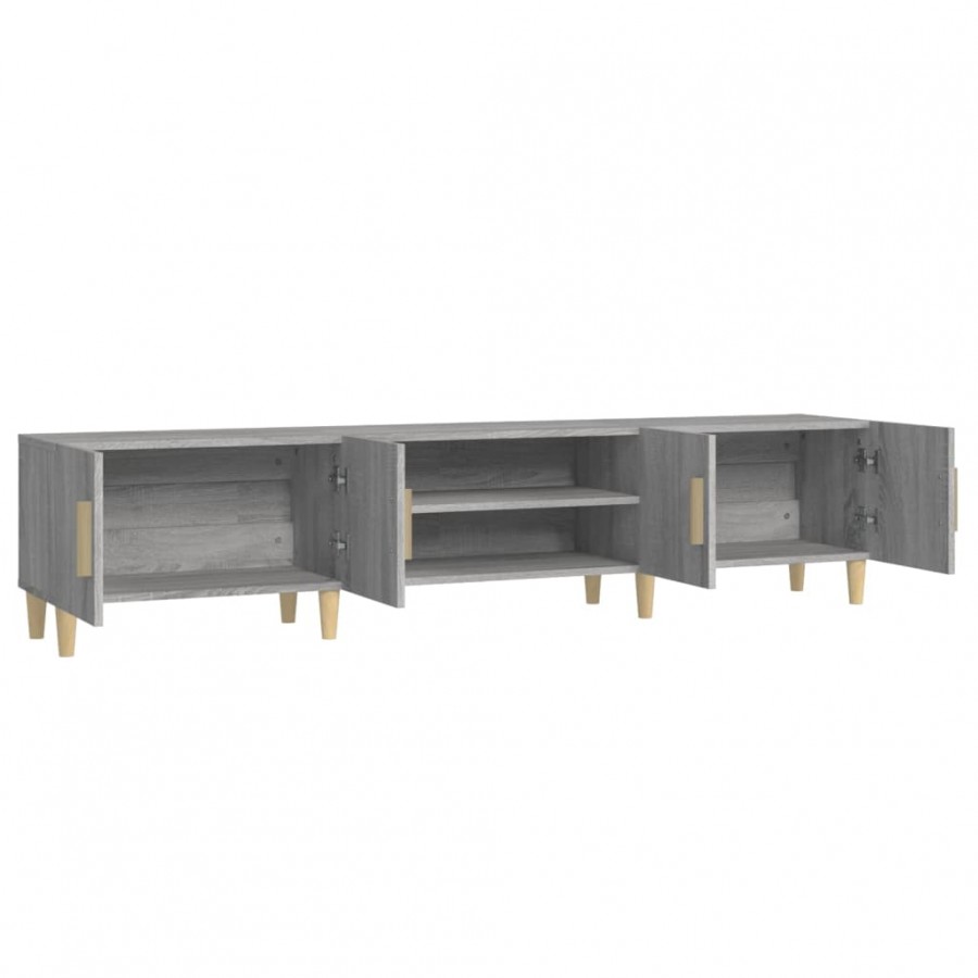 Meuble TV sonoma gris 180x31,5x40 cm bois d'ingénierie Meuble TV sonoma gris 180x31,5x40 cm bois d'ingénierie