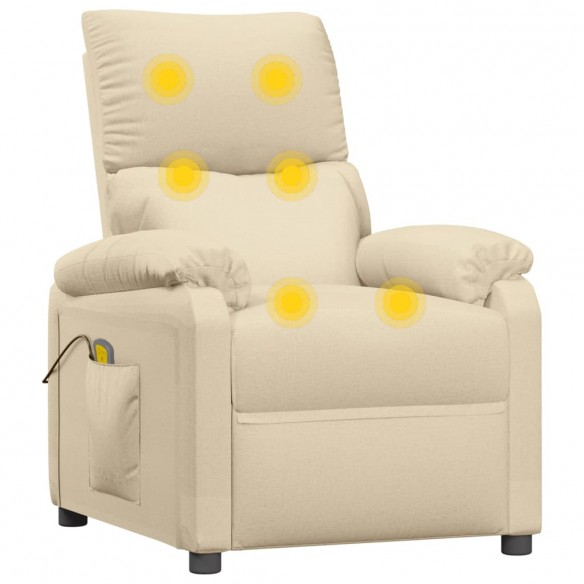 Fauteuil de massage Crème Tissu