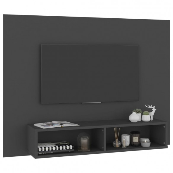 Meuble TV mural Gris 120x23,5x90 cm Aggloméré