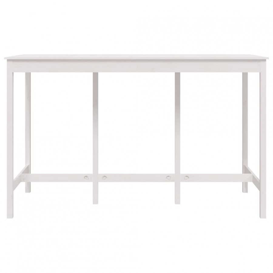 Table de bar Blanc 180x80x110 cm Bois massif de pin Table de bar Blanc 180x80x110 cm Bois massif de pin