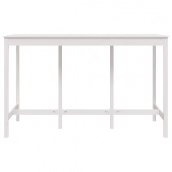 Table de bar Blanc 180x80x110 cm Bois massif de pin