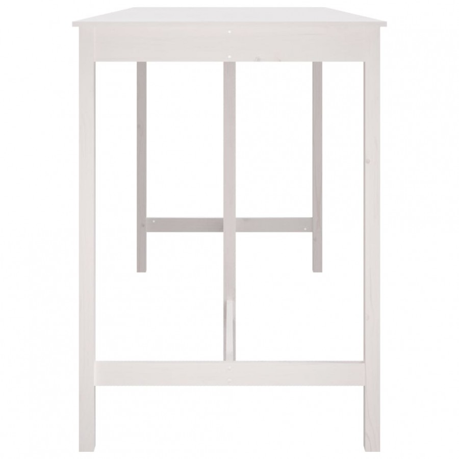Table de bar Blanc 180x80x110 cm Bois massif de pin Table de bar Blanc 180x80x110 cm Bois massif de pin