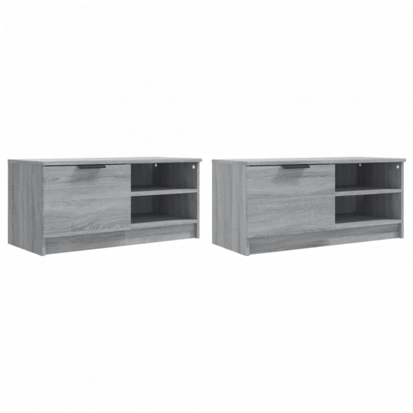 Meubles TV 2 pcs Sonoma gris 80x35x36,5 cm Bois d'ingénierie