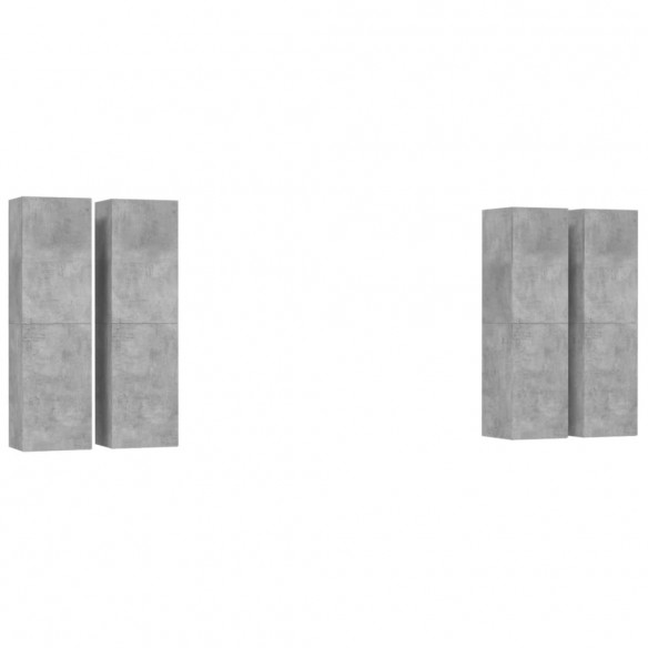 Meubles TV 4 pcs Gris béton 30,5x30x110 cm Aggloméré