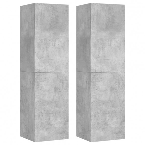 Meubles TV 4 pcs Gris béton 30,5x30x110 cm Aggloméré