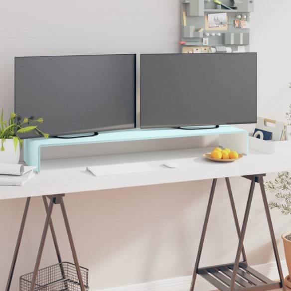 Meuble TV/Support pour moniteur 110x30x13 cm verre vert