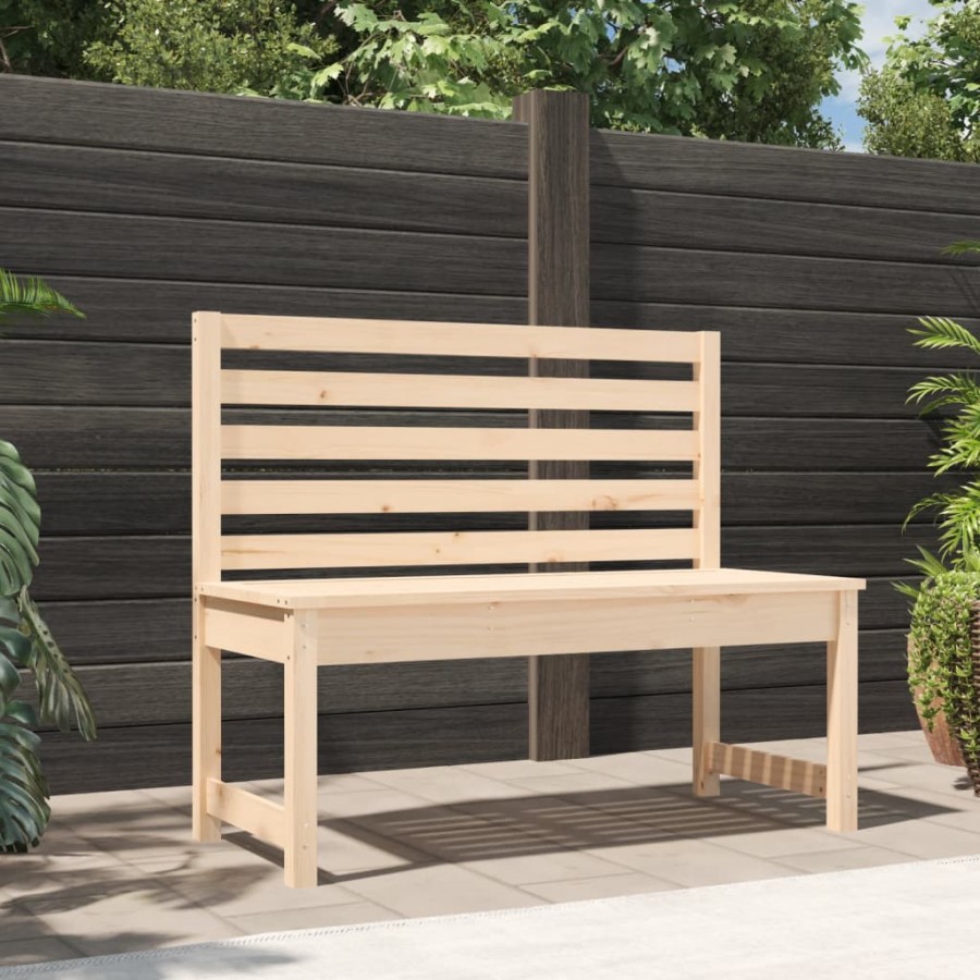 Banc de jardin 109 cm bois massif de pin