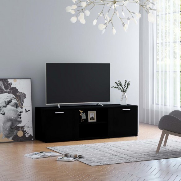 Meuble TV Noir 120x34x37 cm Aggloméré