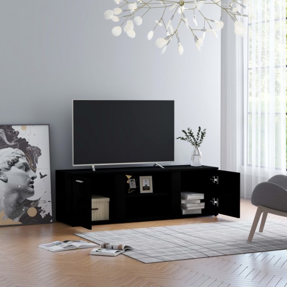 Meuble TV Noir 120x34x37 cm Aggloméré