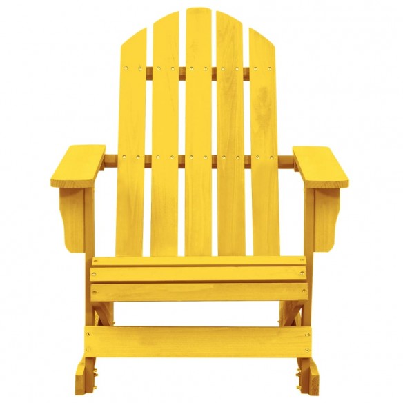 Chaise à bascule de jardin Adirondack Bois de sapin Jaune