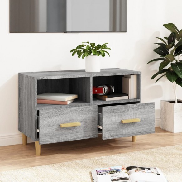 Meuble TV Sonoma gris 80x36x50 cm Bois d'ingénierie