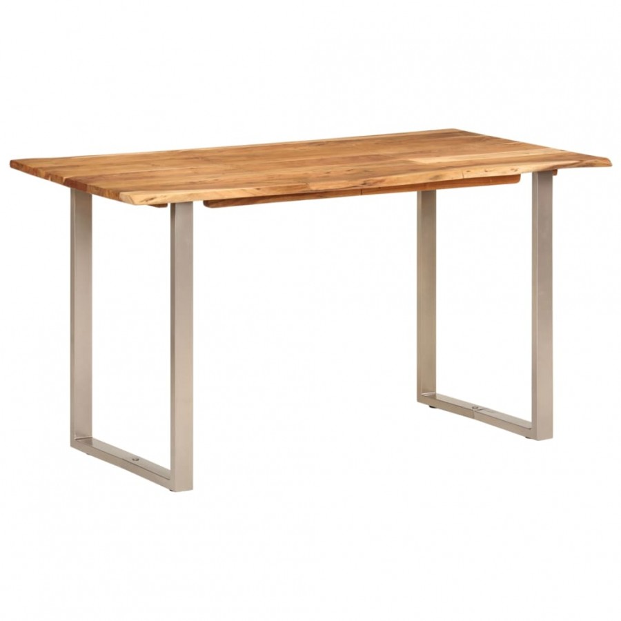 Table à dîner 140x70x76 cm Bois d'acacia solide Table à dîner 140x70x76 cm Bois d'acacia solide