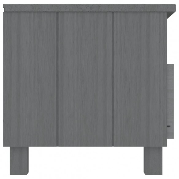 Meuble TV HAMAR Gris foncé 106x40x40 cm Bois massif de pin