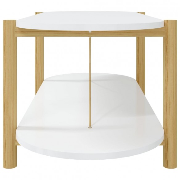 Table basse Blanc 110x48x40 cm Bois d'ingénierie