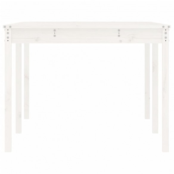 Table de jardin blanc 203,5x100x76 cm bois massif de pin