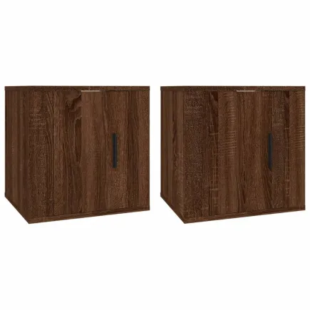 Meubles TV muraux 2 pcs Chêne marron 40x34,5x40 cm 2
