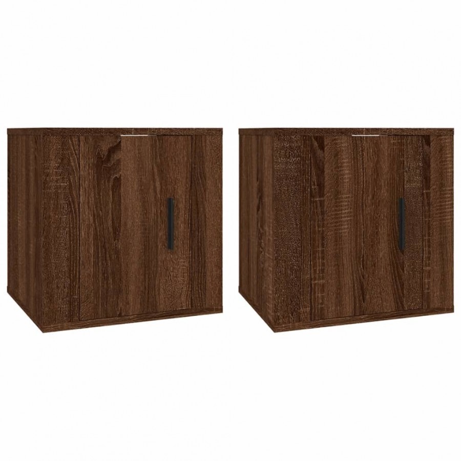 Meubles TV muraux 2 pcs Chêne marron 40x34,5x40 cm Meubles TV muraux 2 pcs Chêne marron 40x34,5x40 cm
