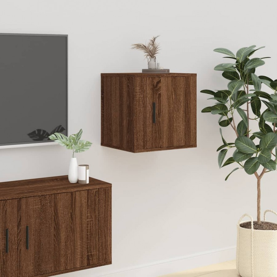 Meubles TV muraux 2 pcs Chêne marron 40x34,5x40 cm Meubles TV muraux 2 pcs Chêne marron 40x34,5x40 cm