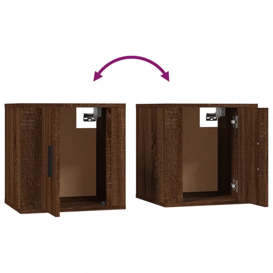 Meubles TV muraux 2 pcs Chêne marron 40x34,5x40 cm Meubles TV muraux 2 pcs Chêne marron 40x34,5x40 cm