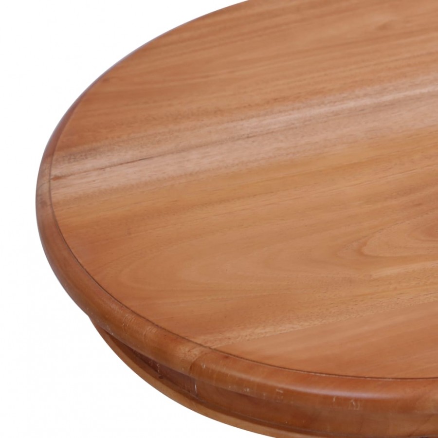 Table d'appoint Naturel 50 x 50 x 65 cm Bois d'acajou massif