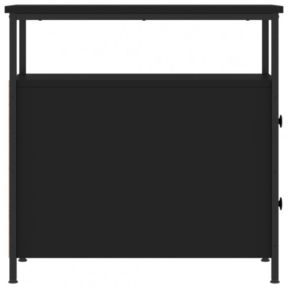Table de chevet noir 30x60x60 cm bois d’ingénierie
