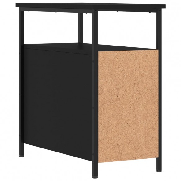 Table de chevet noir 30x60x60 cm bois d’ingénierie