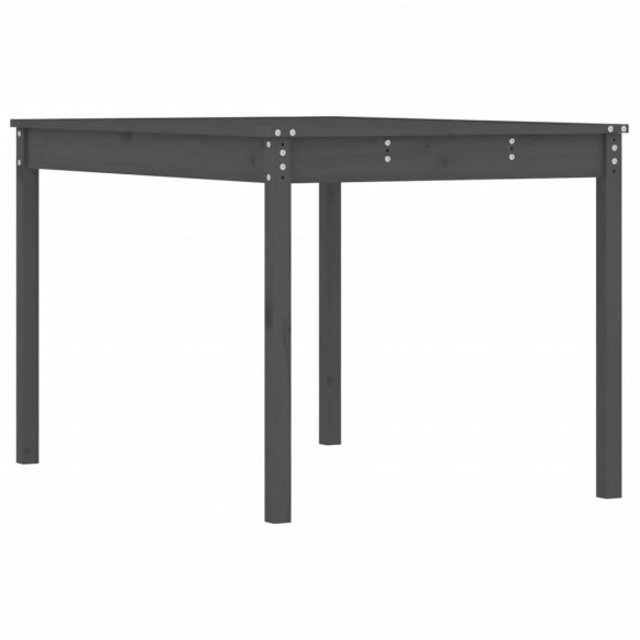 Table de jardin gris 121x82,5x76 cm bois massif de pin