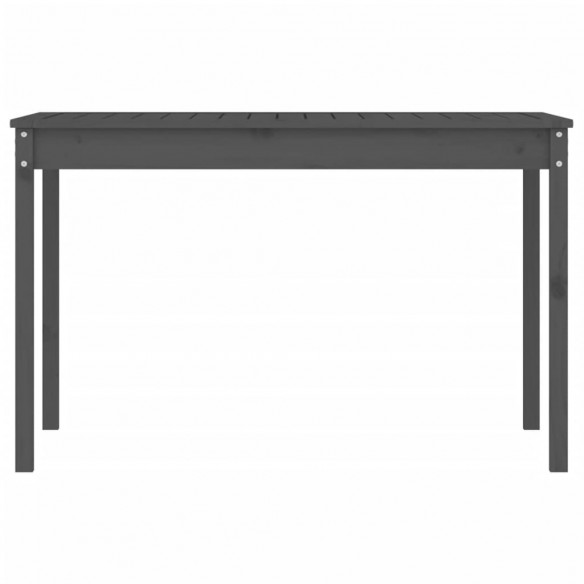 Table de jardin gris 121x82,5x76 cm bois massif de pin