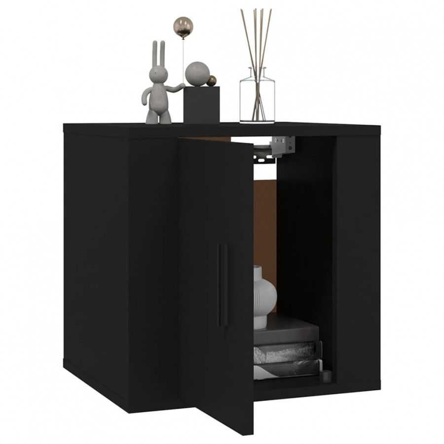 Meubles TV muraux 2 pcs Noir 40x34,5x40 cm Meubles TV muraux 2 pcs Noir 40x34,5x40 cm
