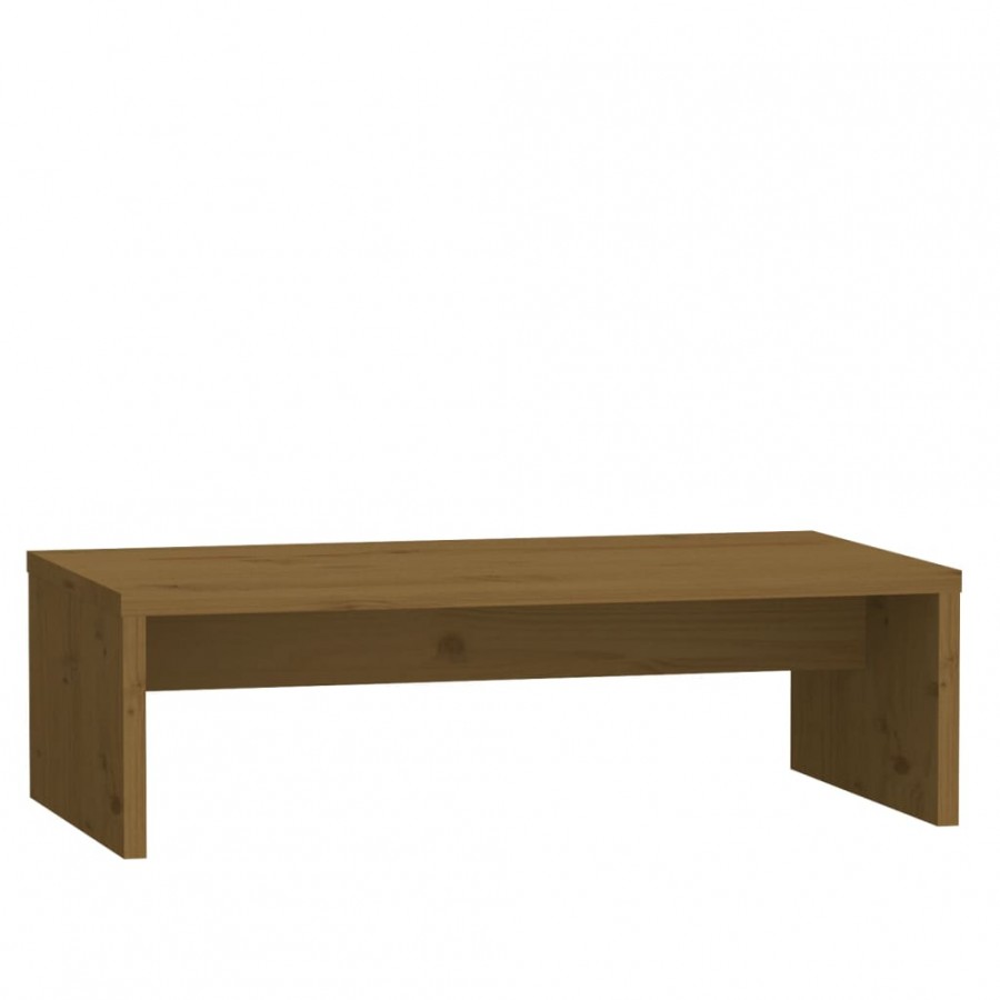 Support de moniteur Marron miel 50x27x15 cm Bois de pin solide