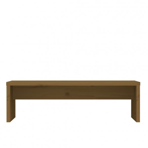 Support de moniteur Marron miel 50x27x15 cm Bois de pin solide