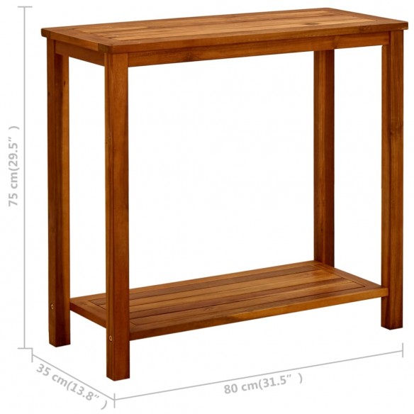 Table console de jardin 80x35x75 cm Bois d'acacia solide