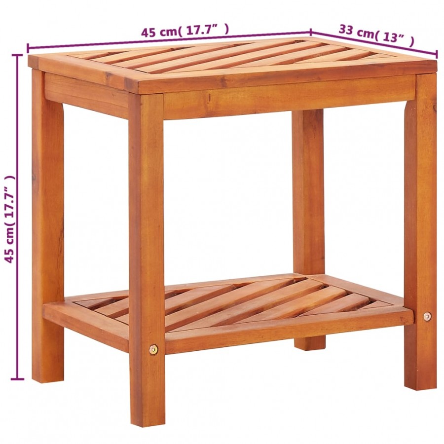 Table d'appoint Bois d'acacia massif 45 x 33 x 45 cm